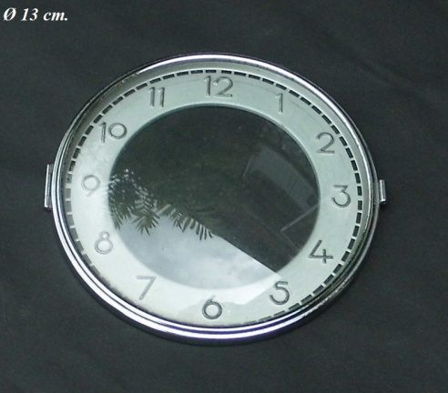 Pendule deur / wijzerplaat = bol glas = 35416