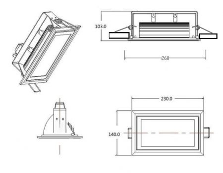 Kantelbaar Downlight Vocare-LEDlight EL DOBLO voor winkels - Afbeelding 4