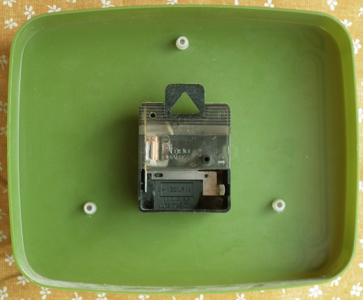 retro wandklok groen - Afbeelding 2
