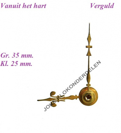 Franse pendule wijzers = Fleur de Lys= 35611