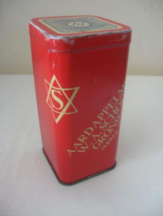 Oud blik Aardappelmeel W.A. Scholten Groningen, jaren '40 - nr. 1