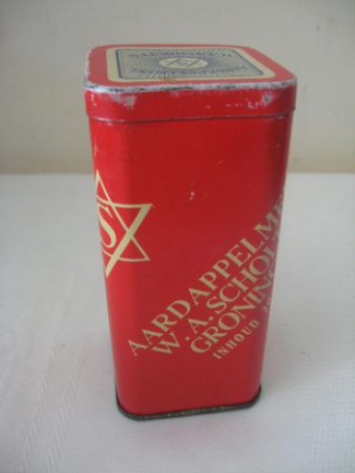 Oud blik Aardappelmeel W.A. Scholten Groningen, jaren '40 - Afbeelding 2