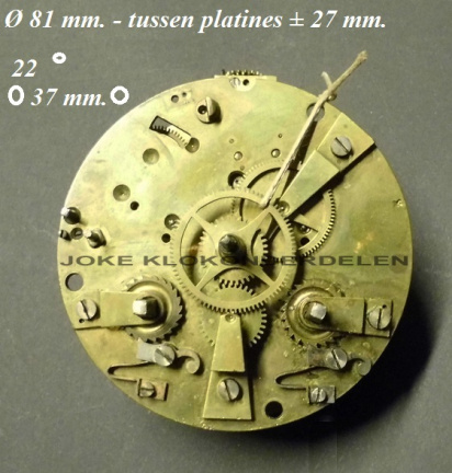 Pendule uurwerk voor onderdelen = Marti = 35845