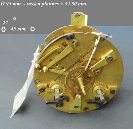 Pendule uurwerk voor onderdelen = 35843