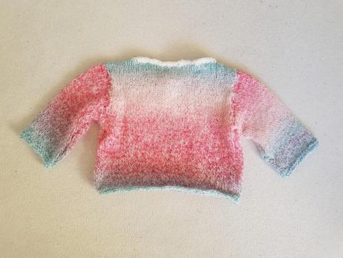 Nieuw gemêleerd pastel gebreid truitje maat 68/74 - Afbeelding 2