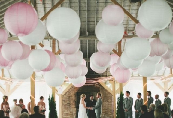 Gekleurde lampionnen, led lampions, bruiloft decoratie, huwelijk versiering, lampion - Afbeelding 7