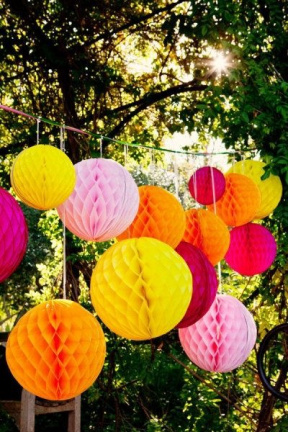 Honeycomb, Honeycombs, papieren bollen, feest decoratie, huwelijk lampionnen, alveoles - nr. 1