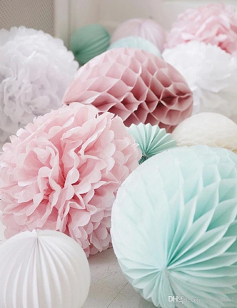 Honeycomb, Honeycombs, papieren bollen, feest decoratie, huwelijk lampionnen, alveoles - Afbeelding 5
