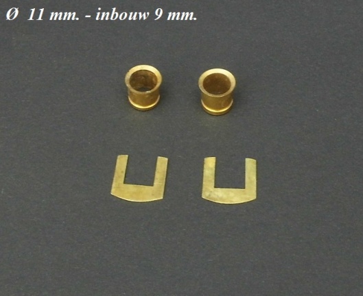 = 2 Sleutelgatbusjes = Franse pendule = 32199