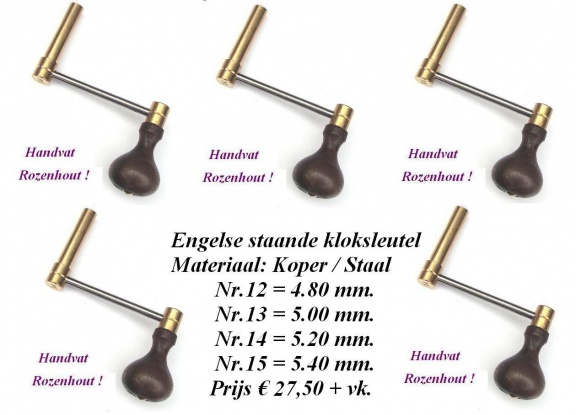 === Sleutel Engelse staande klok = 41899