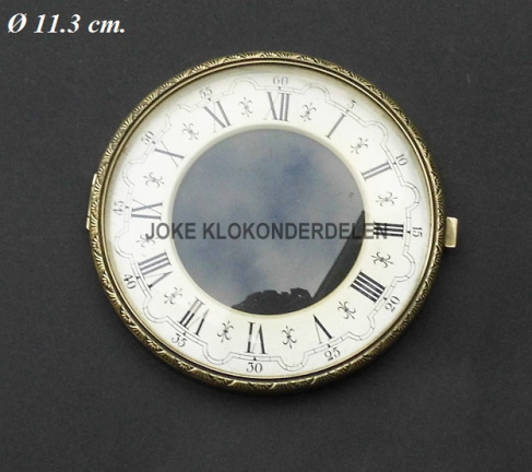 Pendule deur / wijzerplaat = bol glas 35961