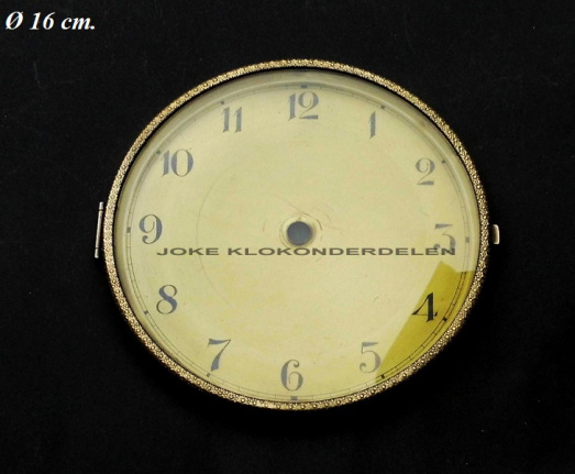 Pendule deur / wijzerplaat = bol glas 35962
