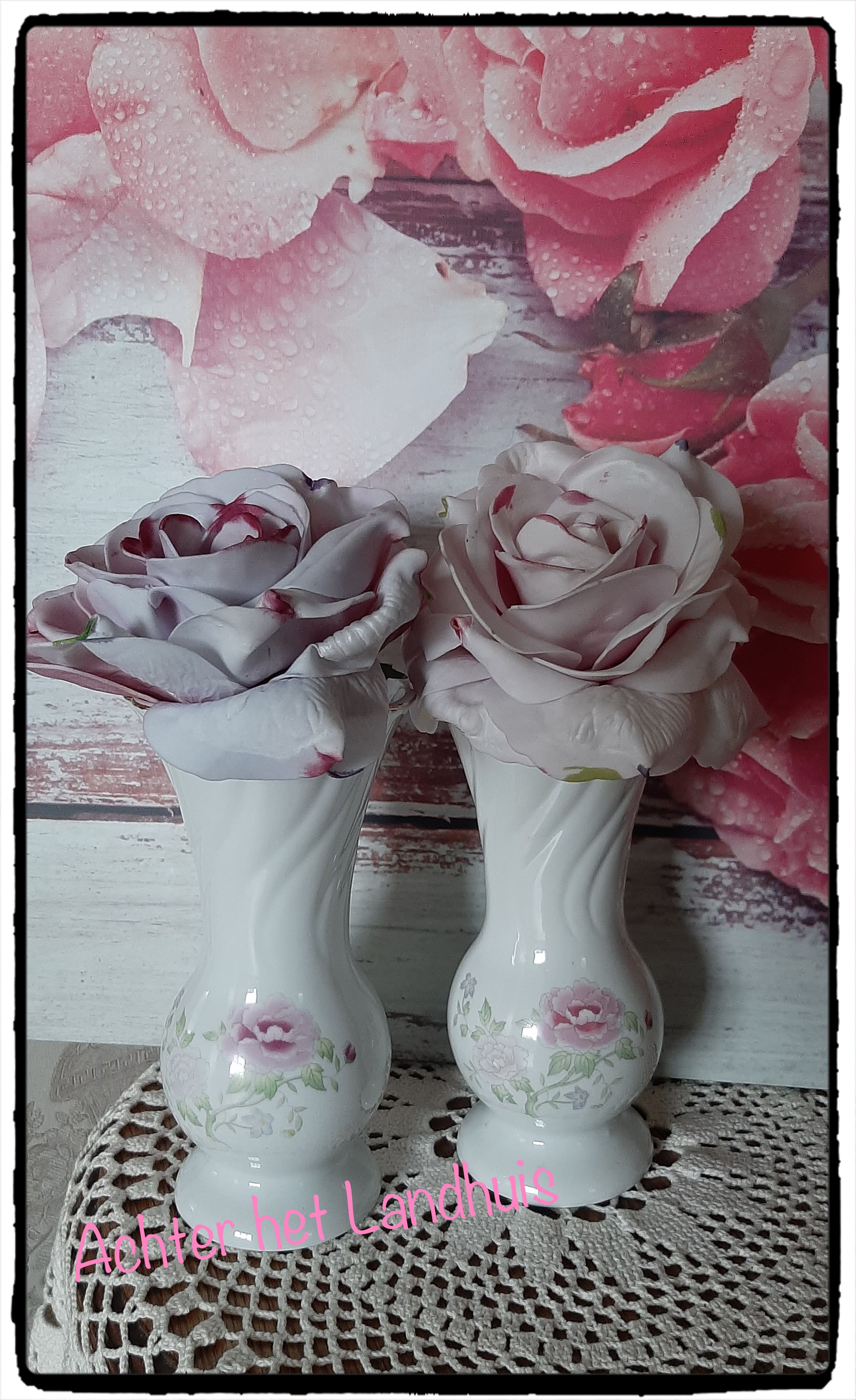 Lief Vaasje met Roze bloem