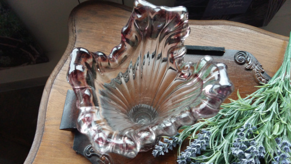 Oud Vaasje~Vaas~Jugendstil~Murano~Paars glas - Afbeelding 3
