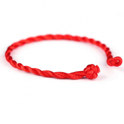 geluks ambandje rood koord armband red lucky bracelet - Afbeelding 4