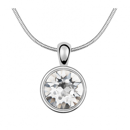 kristal hanger helder kristal met ketting zilverplated - nr. 1