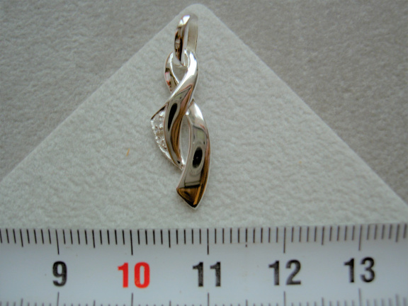 Zilveren fantasie zirkonia hanger