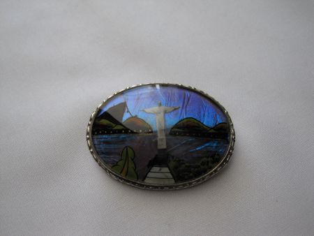 Broche butterfly wings Alfano Brasil 4.3x3.2 cm - nr. 1