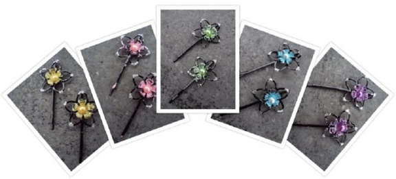 Haarschuifjes met bloem haaraccessoires meisjes KOOPJE - nr. 1