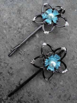 Haarschuifjes met bloem haaraccessoires meisjes KOOPJE - Afbeelding 2