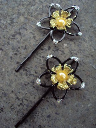 Haarschuifjes met bloem haaraccessoires meisjes KOOPJE - Afbeelding 3