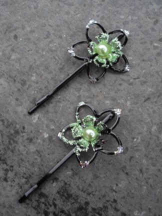 Haarschuifjes met bloem haaraccessoires meisjes KOOPJE - Afbeelding 4