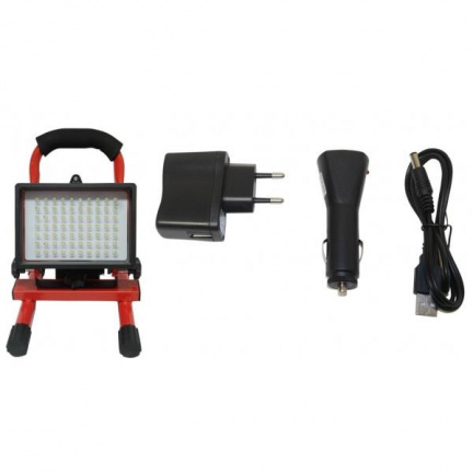 Werklamp Bouwlamp 70 led's oplaadbaar 12/220 volt - nr. 1