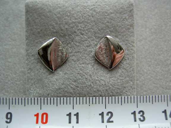 Zilveren mat/glad 9 mm oorbellen knopjes