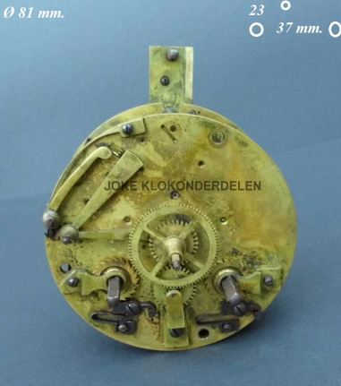 Frans pendule uurwerk =zie omschrijving =36247