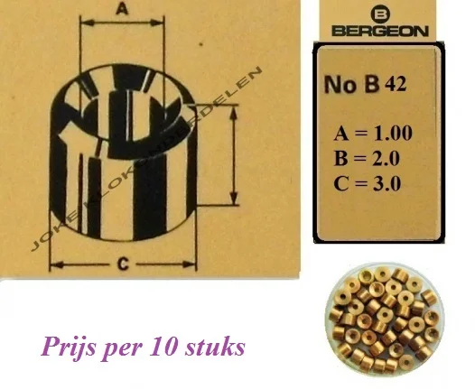 = Bergeon bouchons = B 42 = Brons = 31816