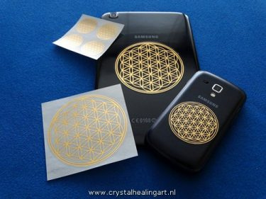 goud levensbloem sticer flower of life spiritueel item mooi als spiritueel kado - Afbeelding 3