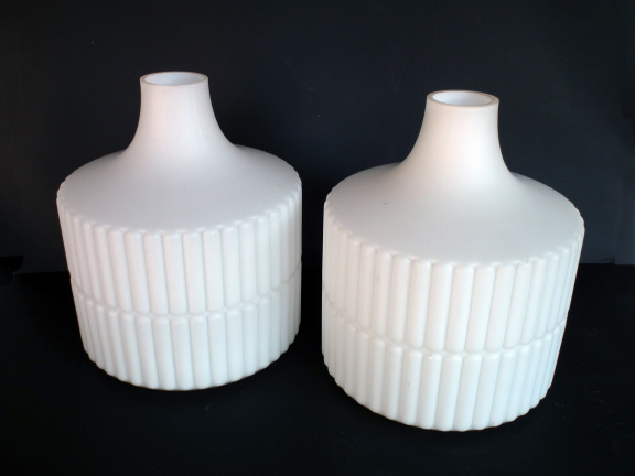 brocante lampenkappen van wit glas