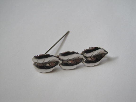Zilveren blaadjesbroche art deco 835 Karl Hohmann - Afbeelding 4