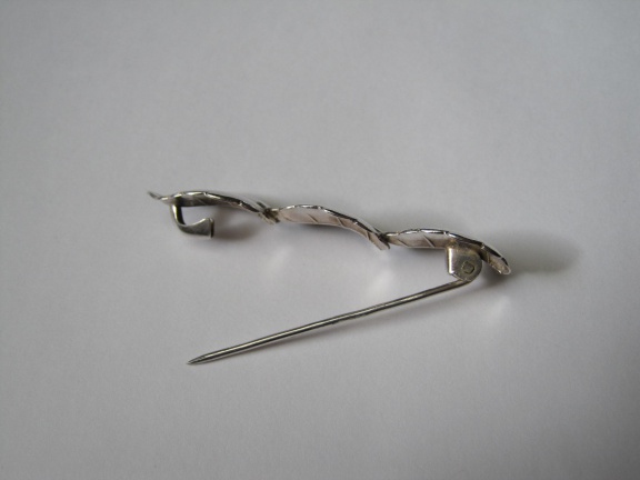 Zilveren blaadjesbroche art deco 835 Karl Hohmann - Afbeelding 5