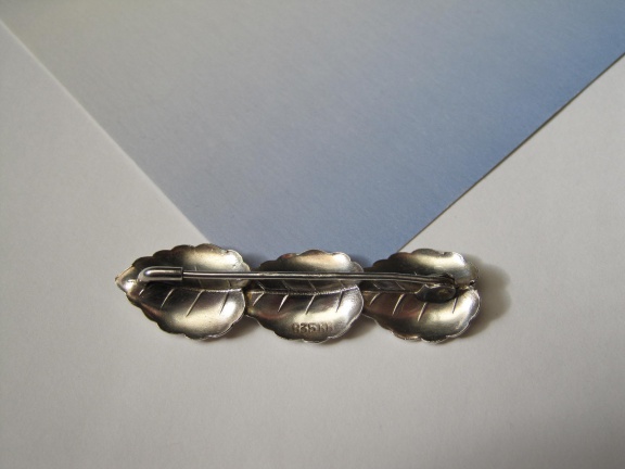 Zilveren blaadjesbroche art deco 835 Karl Hohmann - Afbeelding 6