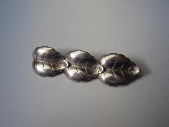 Zilveren blaadjesbroche art deco 835 Karl Hohmann - Afbeelding 7