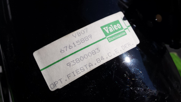 Ford Fiesta MK2 Koplamp Valeo Kinby 93800083 Rechts NOS - Afbeelding 7