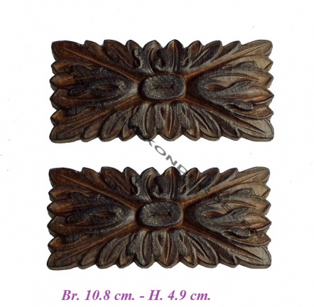 === Klokkast ornament = hout ( geperst )= 36578