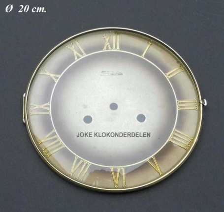 = Pendule deur / wijzerplaat =bol glas = 36644