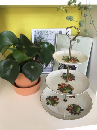 Schitterende 3 laags etagere parelmoer fruit decor - Afbeelding 2