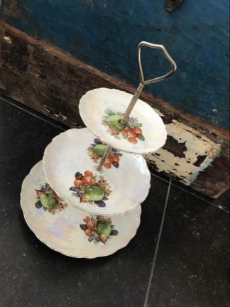 Schitterende 3 laags etagere parelmoer fruit decor - Afbeelding 5