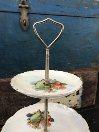 Schitterende 3 laags etagere parelmoer fruit decor - Afbeelding 7