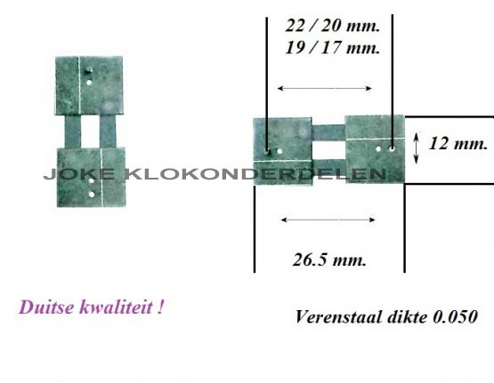 = Slingerveer staande klok = alpacca = 33380