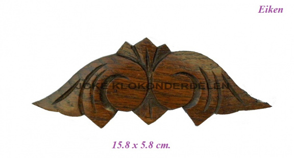 === Klokkast ornament = hout = oud === 37366