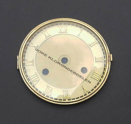 = Pendule deur / wijzerplaat = bol glas = 37402