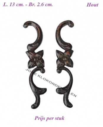=== Klokkast ornament = hout = oud === 37444