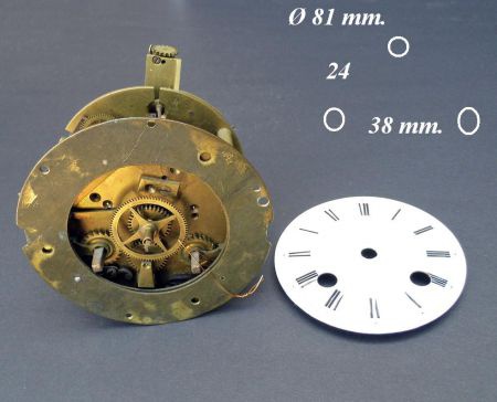 Pendule uurwerk = Japy Fréres = opknapper 18290
