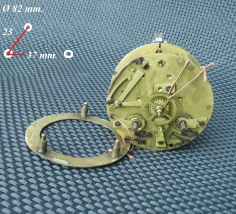 Pendule uurwerk = veer loopwerk los =29123