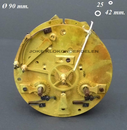 === Pendule uurwerk voor onderdelen = oud === 36195