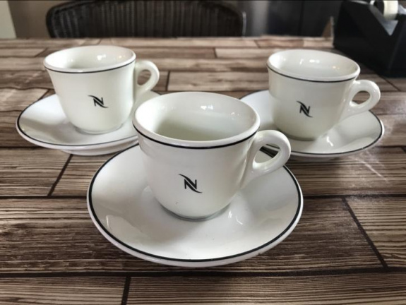 3 x Nespresso kop en schotel - nr. 1